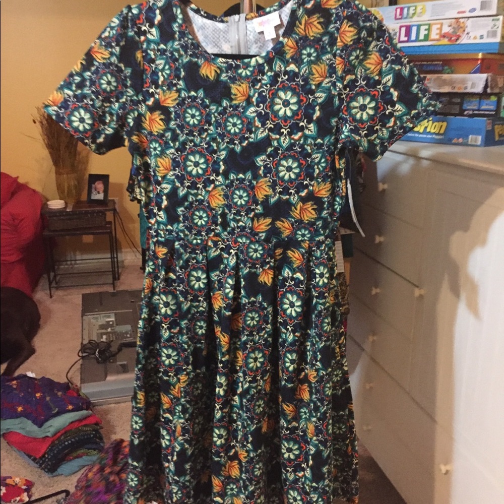 Lula roe S floral Amelia dress